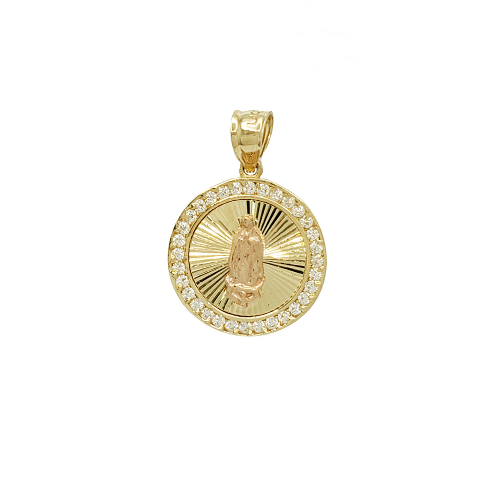 Guadalupe Virgin Oval Pendant (14K)