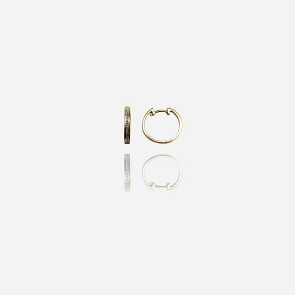 Yellow Gold Huggie Diamond Earring (14K)