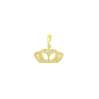 Cubic Zirconia Royal Crown Pendant (14K)