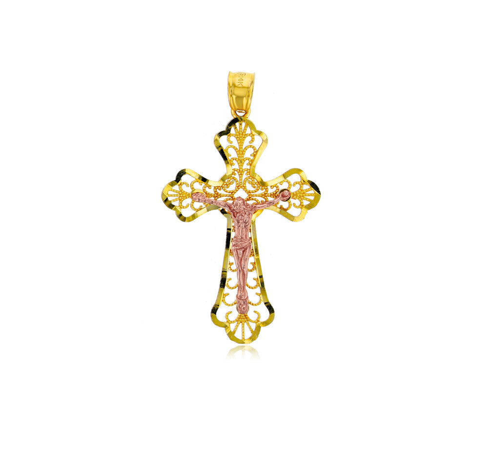 Yellow Gold Filigress Cross Pendant (14K)