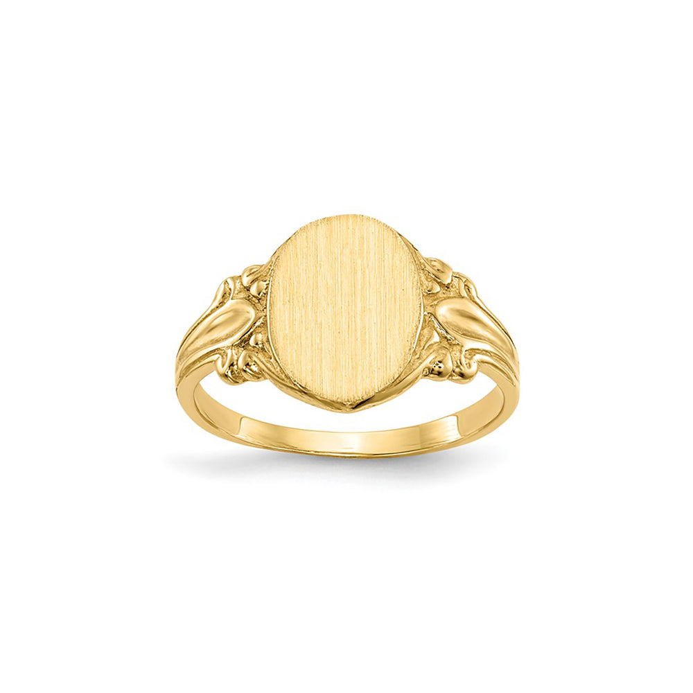 Filigree Shank Signet Ring (14K)