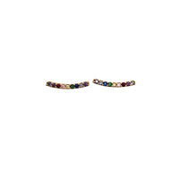 Rainbow Row Zirconia Stud Earrings (14K)