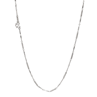 Razo & Twist Barrel Necklace (Platinum)