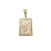 Rectangle Baguette-Setting Virgin Mary Pendant (14K) Popular Jewelry New York