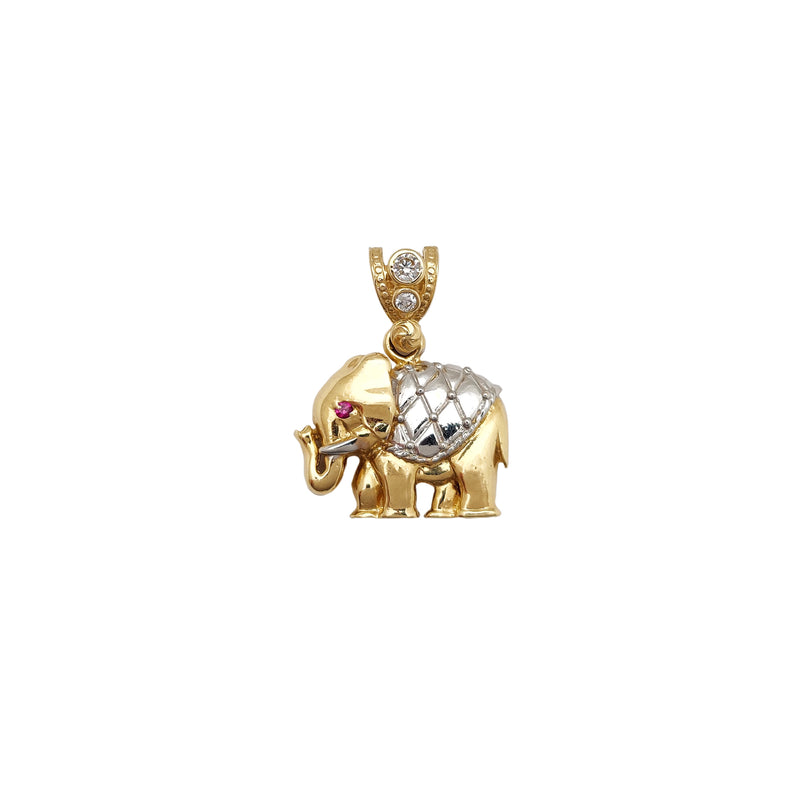 Red-Eye Ornament Elephant Pendant (14K) Popular Jewelry New York
