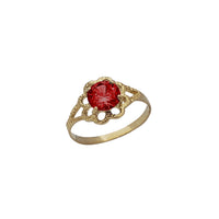 [Baby-Kid's] Zirconia Birthstone Blossom Flower Ring (14K)