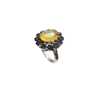 Zirconia Sunflower Ring (Silver)