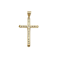 प्रतिवर्ती पैटर्न वाला क्रॉस पेंडेंट (14K) Popular Jewelry न्यूयॉर्क