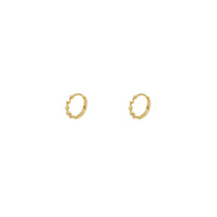 Yellow Gold Rhombus Huggie eyrnalokkar (14K) Popular Jewelry Nýja Jórvík