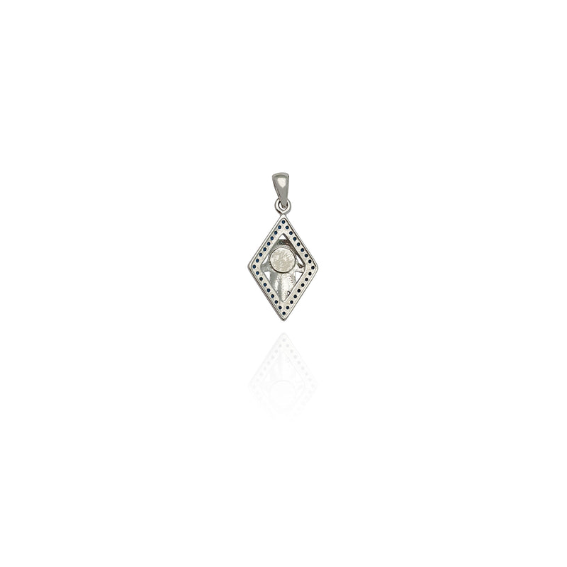 Rhombus Outline Hamsa CZ Pendant (Silver) New York Popular Jewelry