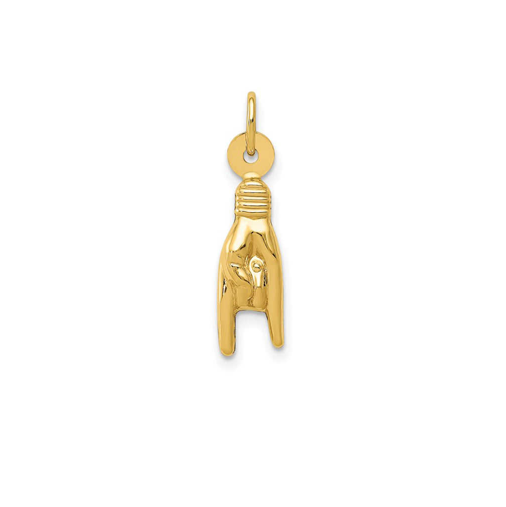 Rock Hand Sign Pendant (14K) – Popular J