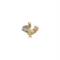 Rooster Pendant (14K) 14 Karat Tri Tone, Yellow Gold, White Gold, Rose Gold, Popular Jewelry New York