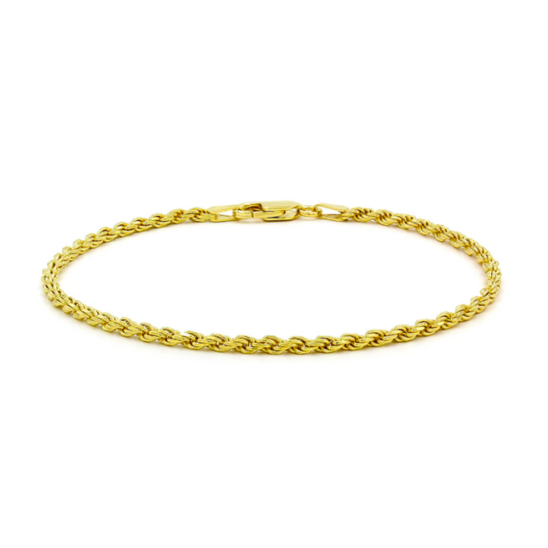 Lightweight Plain Rope Bracelet (14K).