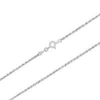 Solid nga 1mm Rope Chain (Silver)