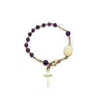 Rosary Amethyst Bracelet (14K)