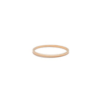 Klasický štíhlý prsten s pohodlím z růžového zlata (14K) Popular Jewelry New York