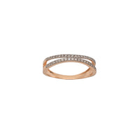 Diamond Two-Row Pave Ring (14K) Popular Jewelry New York