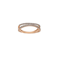Diamond Two-Row Bave Ring (14K) Popular Jewelry New York