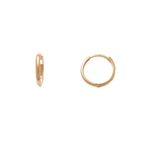 Rose Gold Semi-Open Back Plain Bold Huggie Earrings (14K) Popular Jewelry New York