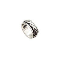 Rotating Rope Ring (Silver)
