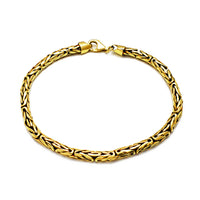 වට බයිසන්ටයින්-සුපර් බ්‍රේස්ලට් (14 කේ) Popular Jewelry නිව් යෝර්ක්