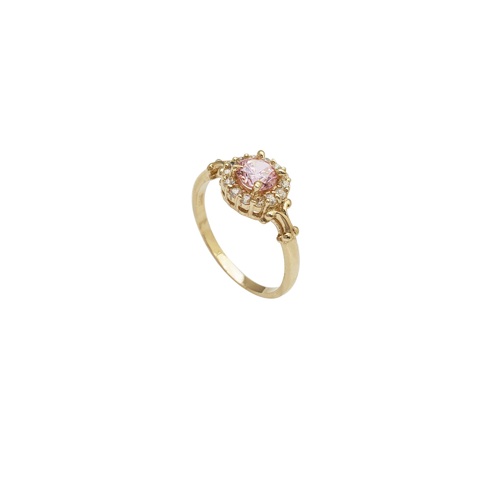 Round CZ Ring (14K)