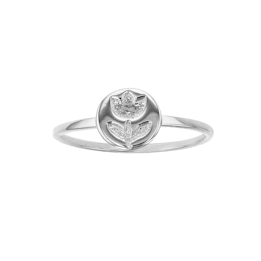Round Long Stem Ring (Silver) Popular Jewelry New York