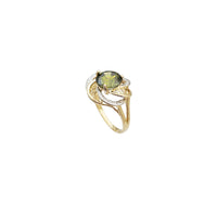 Round Swirl CZ Ring (14K)