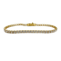 Round Tennis Zirconia Bracelet (14K) Popular Jewelry New York