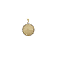 Apaļa piemiņas attēla medaljona kulons (14K) Popular Jewelry NY