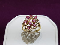 Floral Vine Ruby Ring 14K - Lucky Diamond 恆福珠寶金行 New York City 169 Canal Street 10013 Jewelry store Playboi Charlie Chinatown @luckydiamondny 2124311180