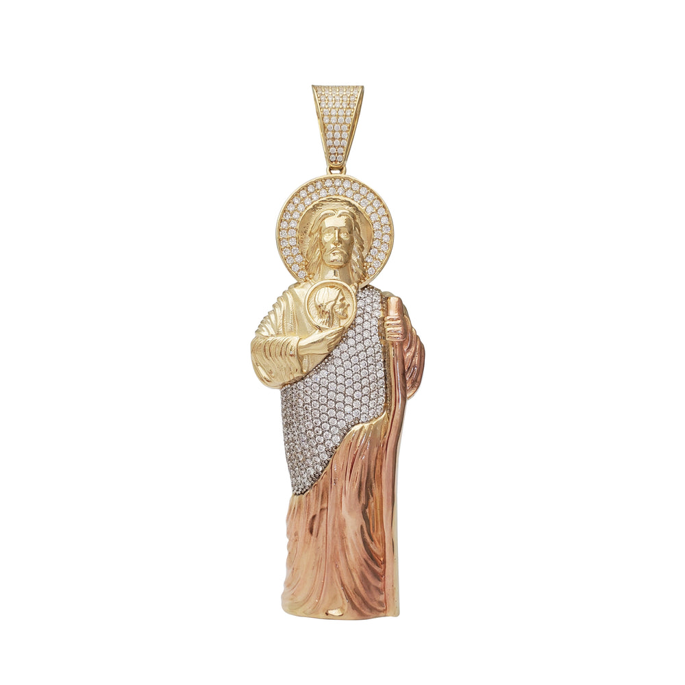 Zirconia 3D Saint Jude Pendant (14K)