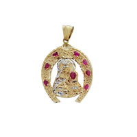 Horseshoe With Saint Barbara Pendant (14K)