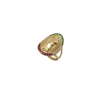 Oval Stoneset Frame Saint Jude Ring (14K)