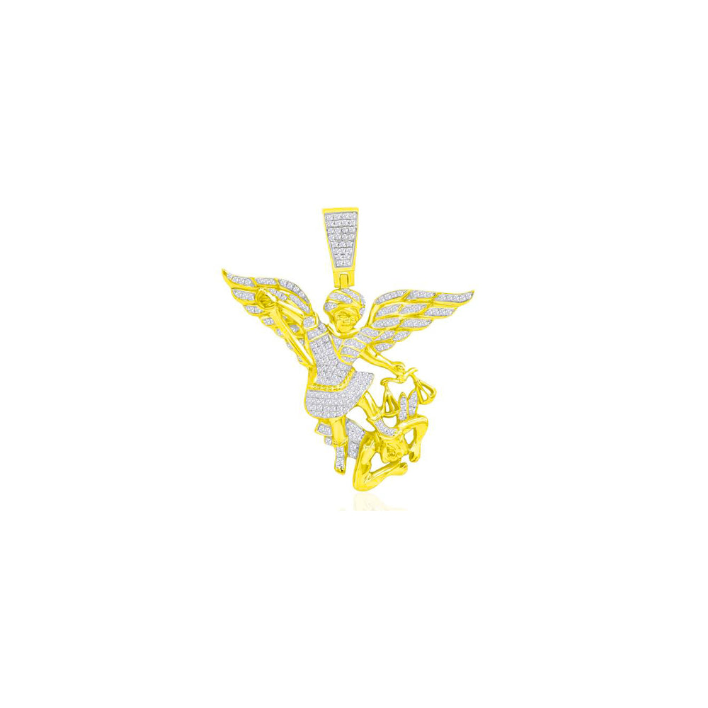Diamond Saint Michael Pendant (14K)