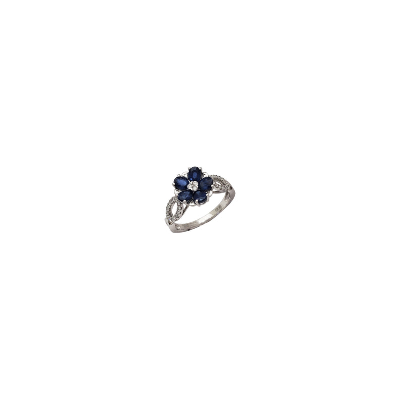 Diamond & Sapphire Engagement Ring (14K)