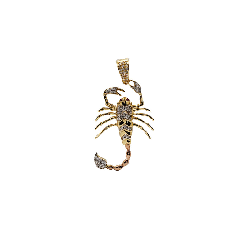 Tricolor Iced Scorpion Pendant (18K)