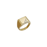 Notched Square Signet Ring (14K)
