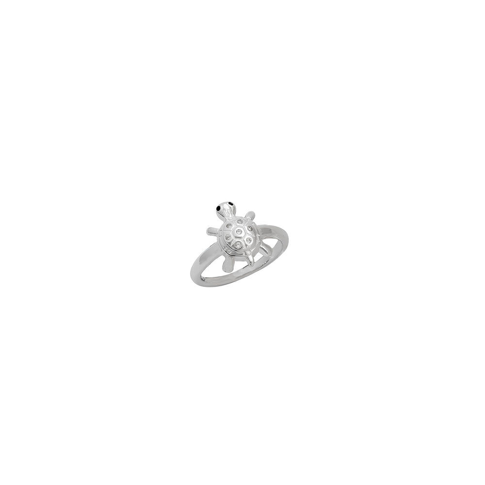 Turtle CZ Ring (Silver)