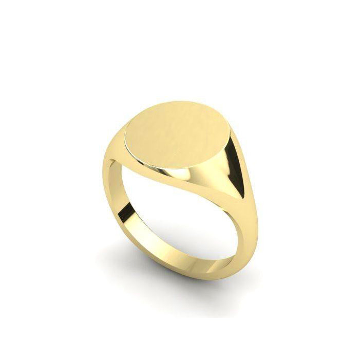 Yellow Gold Solid Signet Ring (14K)