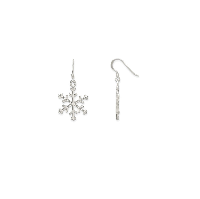 Snowflake Dangling Earrings (Silver)