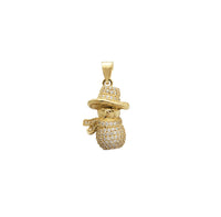 Iced-Out Snow Man Pendant (14K)