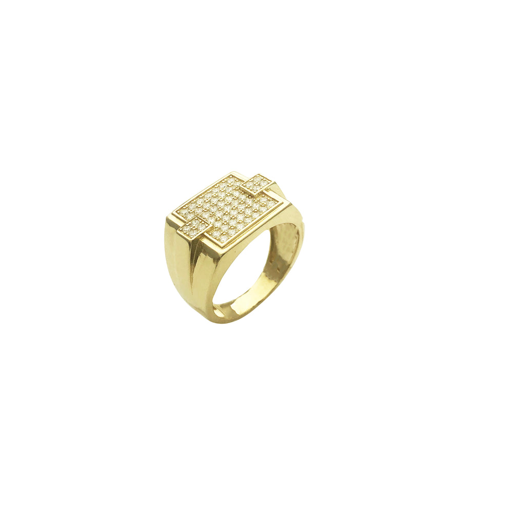 Square CZ Ring (14K)