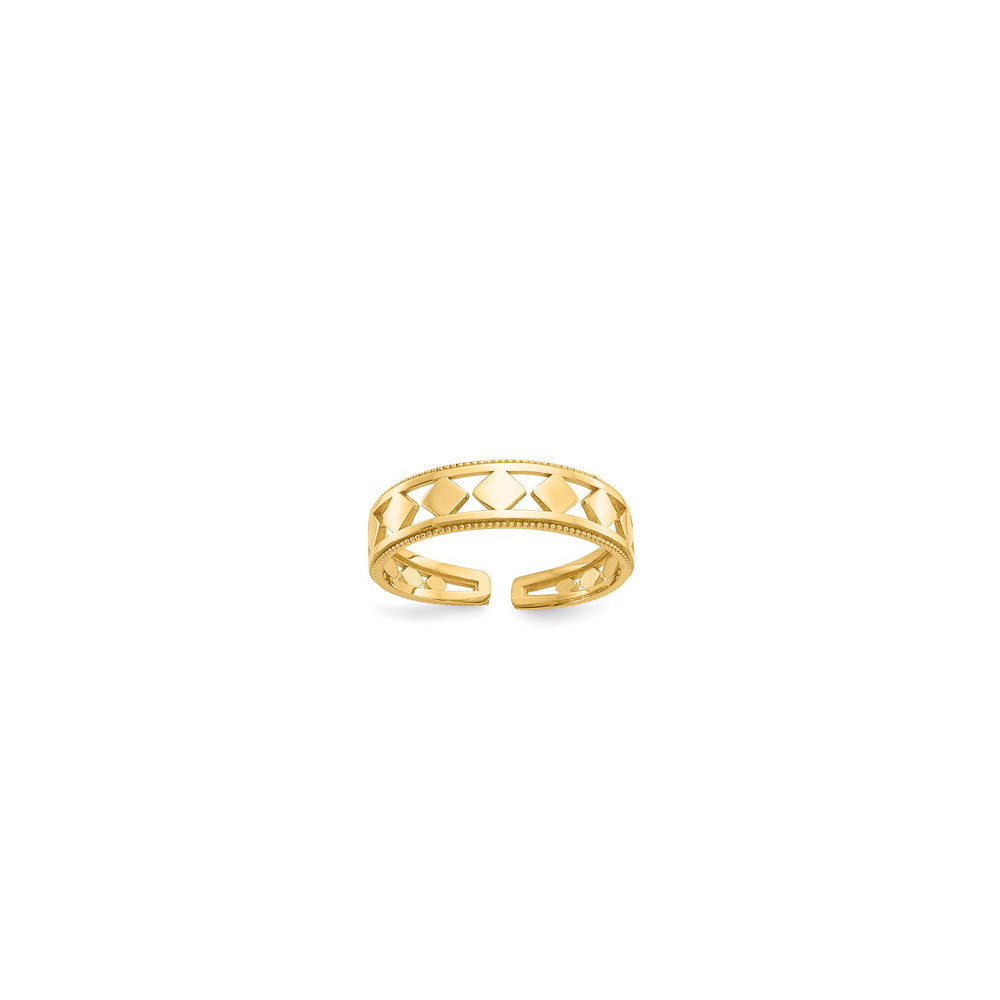 Square Shape Toe Ring (14K)