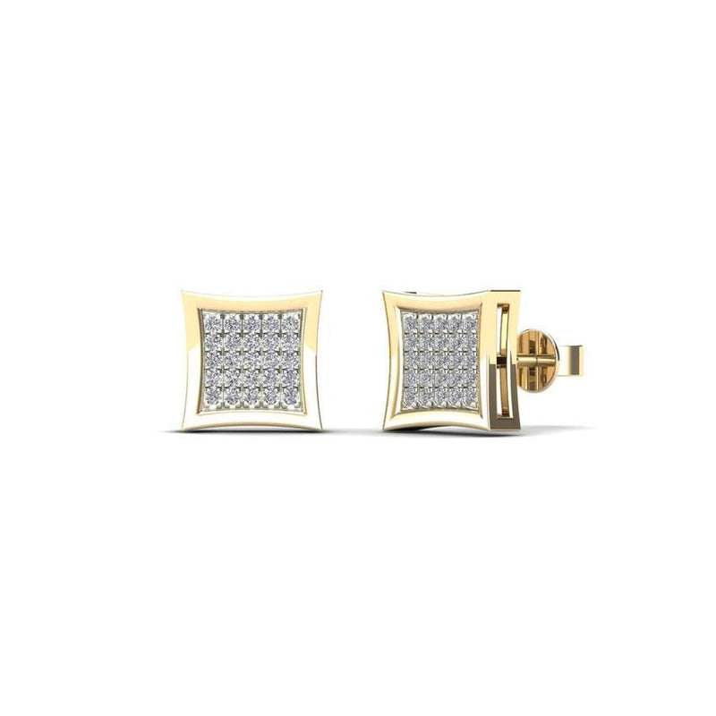 Square Diamond Earrings (14K)