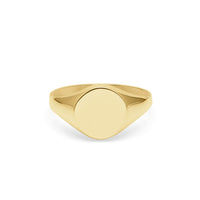 Yellow Gold Solid Signet Ring (14K)