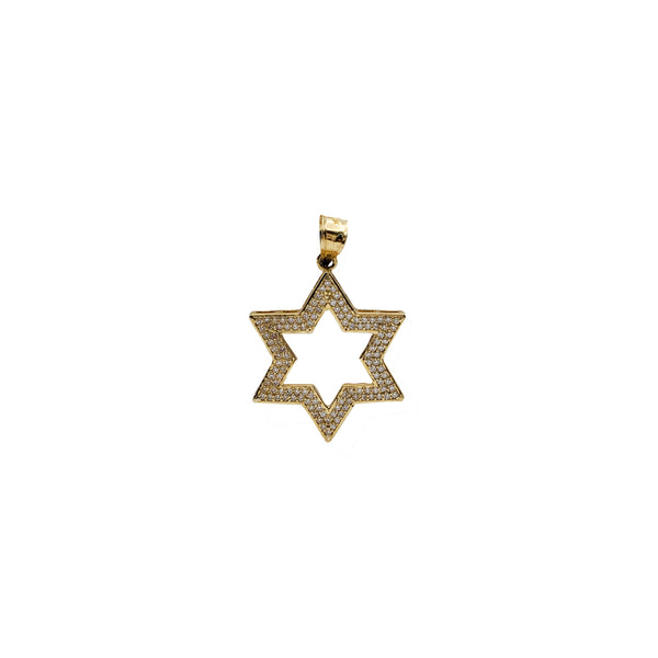 Iced-Out Star of David Border Pendant (10K)
