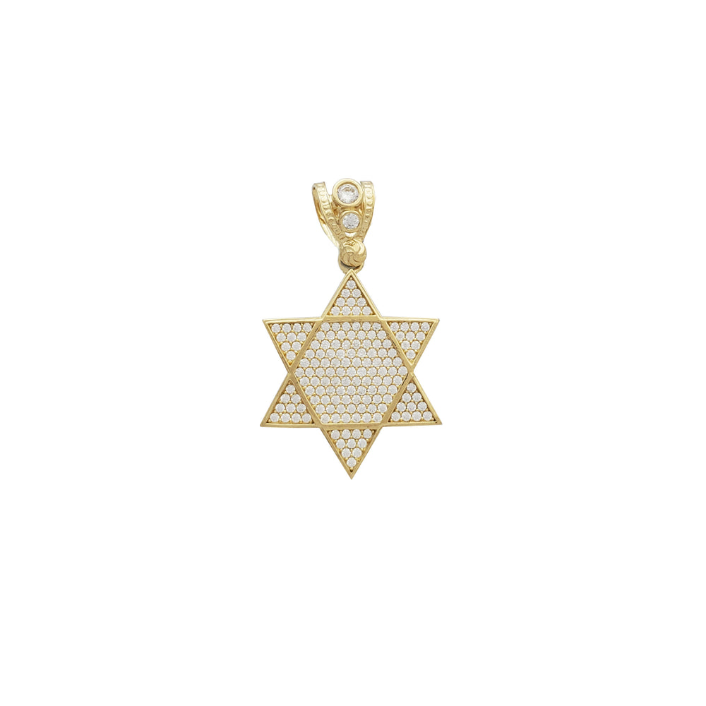 Iced-Out Star David Pendant (14K)