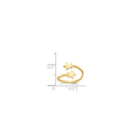 Two Stars Toe Ring (14K)