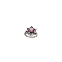Cubic Zirconia Star Vintage Ring (Silver)